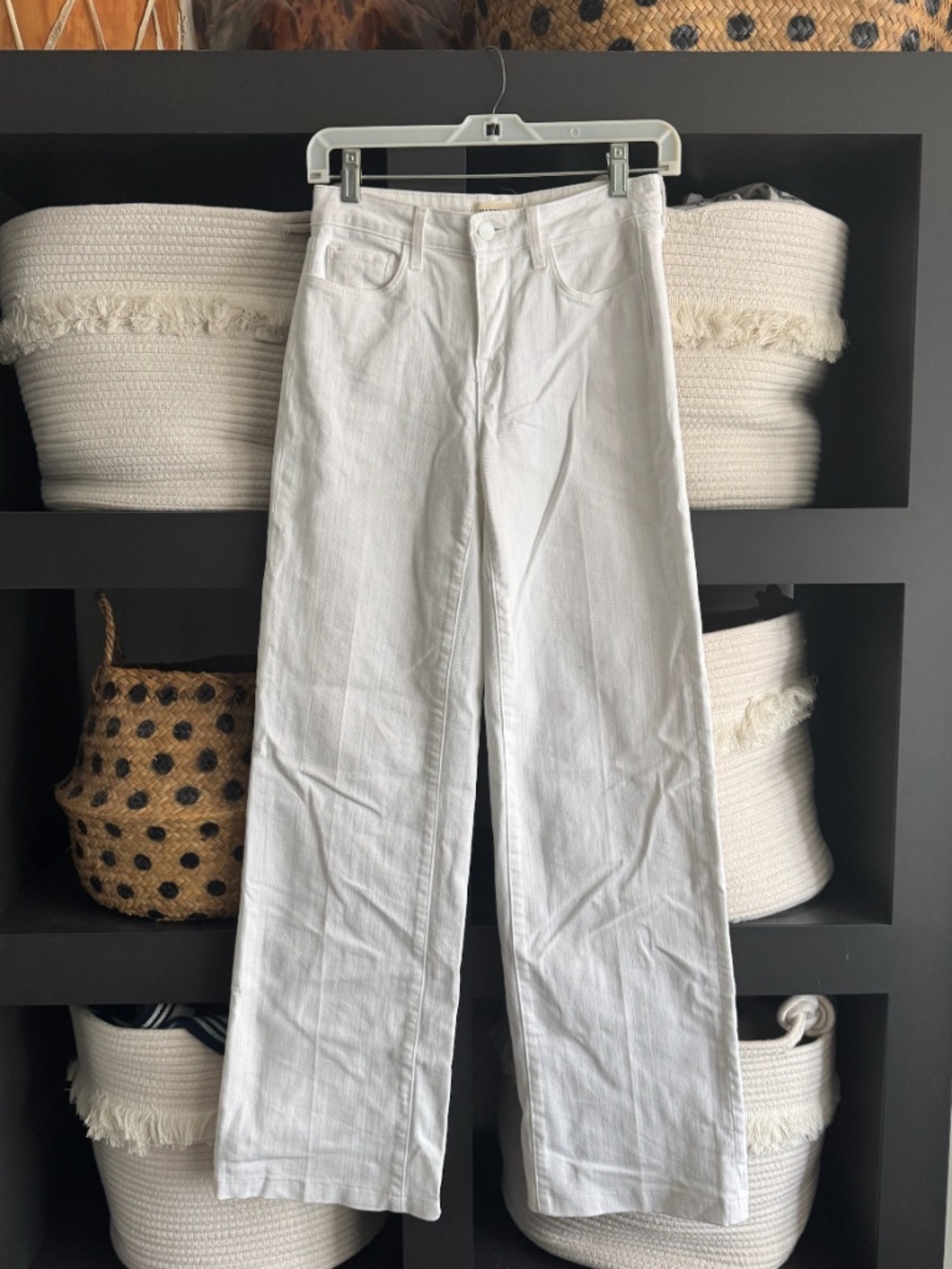 NWOT White Straight-Leg Denim